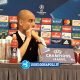 Conferenza pre-match Champions Manchester City. Guardiola e Silva (FOTO di Alberto Caccia)