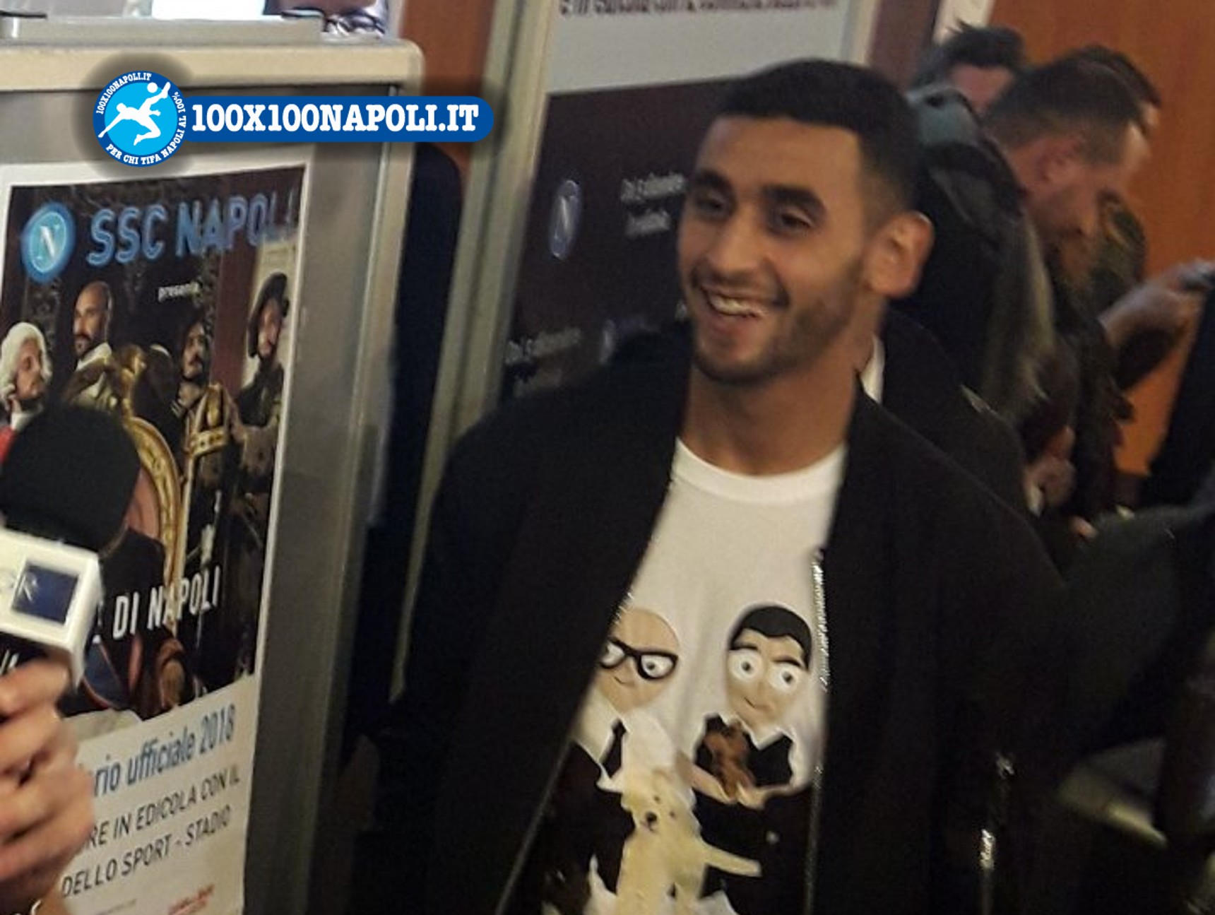 Faouzi Ghoulam alla presentazione del calendario 2018 SSCN. (Foto di Alberto Caccia - Tutti i diritti riservati - Uso valido solo dopo precisa richiesta all'autore).