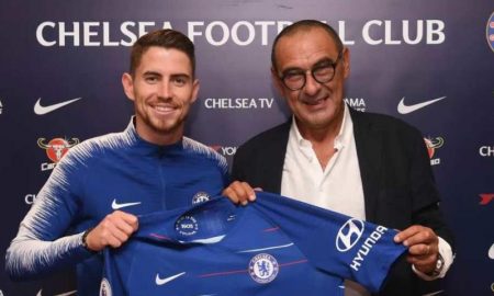 Sarri e Jorginho al Chelsea