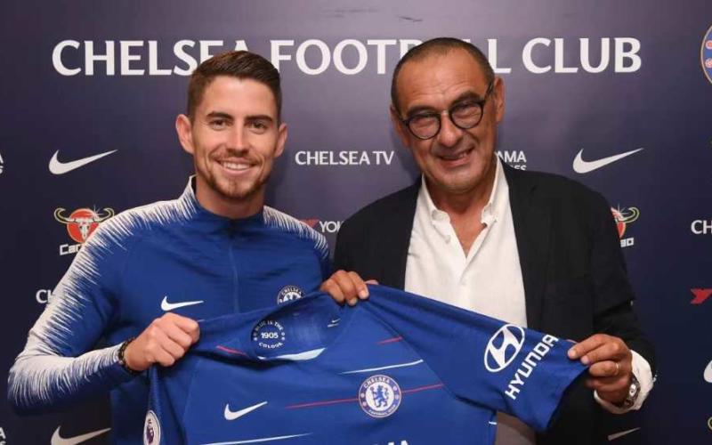 Sarri e Jorginho al Chelsea