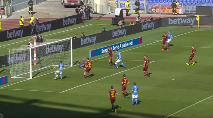 Mertens Gol alla Roma