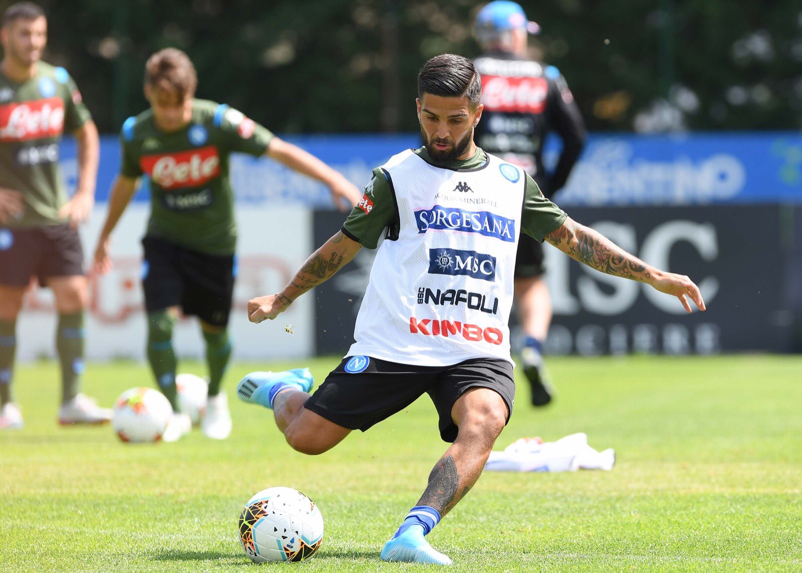 napoli insigne dimaro allenamento