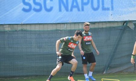 Lozano Napoli Allenamento