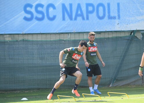 Lozano Napoli Allenamento