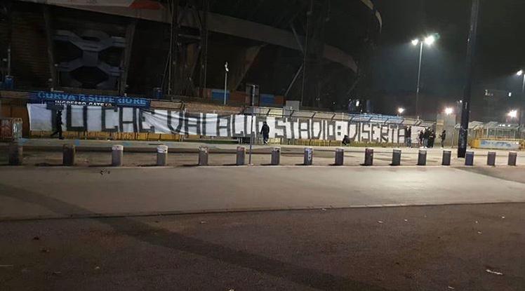 napoli curva b striscione