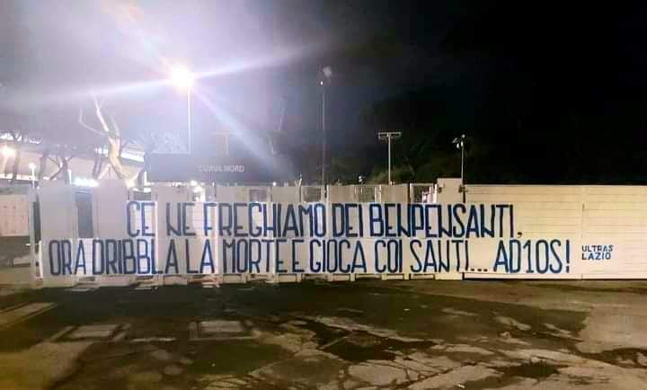 lazio maradona ultras striscione