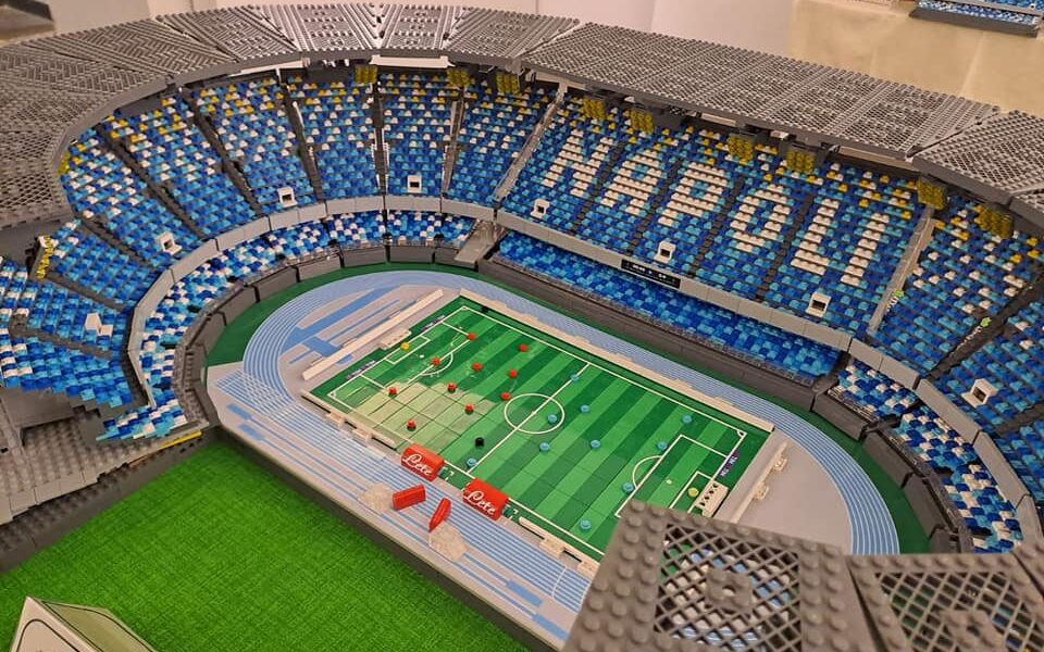 In Città della Scienza for two days, Maradona’s stadium was shown with Lego constructions